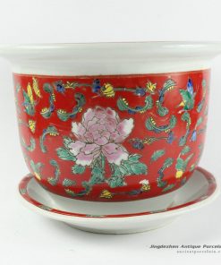 RZCR01_H11″ Jingdezhen famille rose floral design ceramic flower pots
