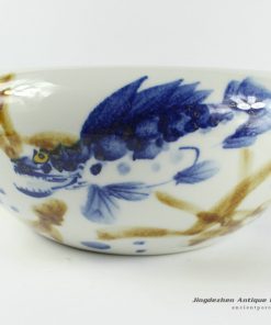 RZCT01_Ceramic painted fish bowl set of three