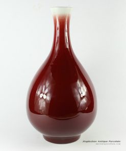 RZCo01_H17″ china home decor wholesale Oxe Blood Porcelain Vase