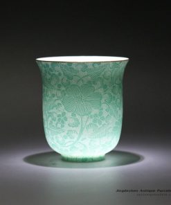 RZDD01-B_Hand needle painted Jingdezhen porcelain tea cups different colors