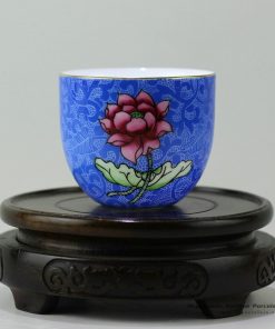 RZDD10_Hand needle painted Jingdezhen porcelain tea cups famille rose