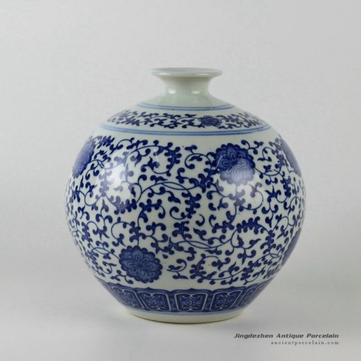 RZEC01_9″ Blue white ceramic vases