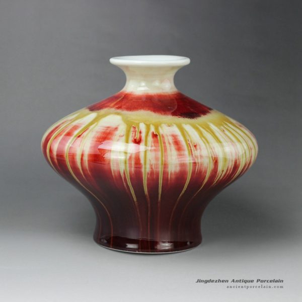 RZEO01_10″ Jingdezhen porcelain vase transmutation glazed