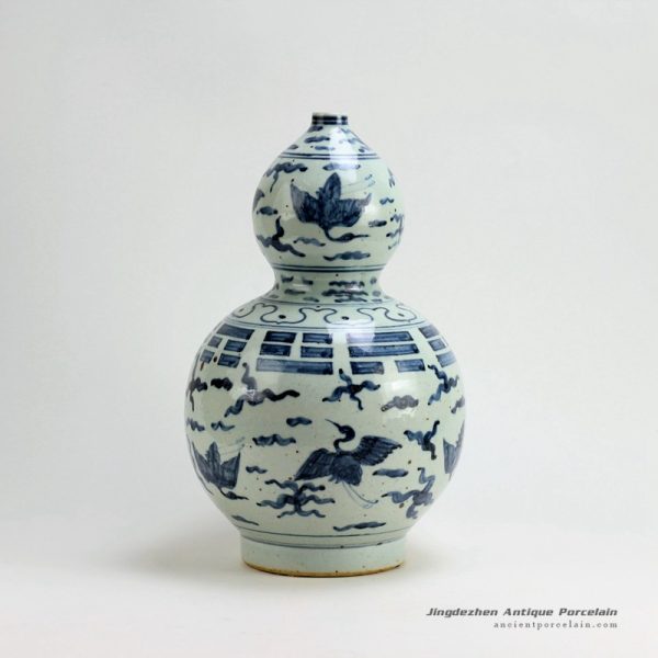 RZFB02_H15Inch Jingdezhen Ceramic blue and white gourd vases