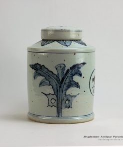 RZFB05_H11″ Jingdezhen blue and white tea tin jars