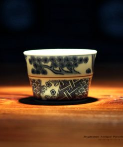 RZFG01-B_Jingdezhen Handmade Japaness style Blue White Tea Cups