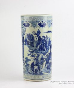 RZFH04-B_The Eight Immortals pattern hand paint reproduction porcelain umbrella stand