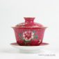 RZFK02_Jingdezhen Handmade Needle Painting flower pattern ceramic teaware gaiwan