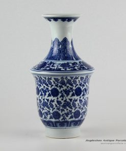 RZFU04_Floral blue and white floral ceramic vase for online sale