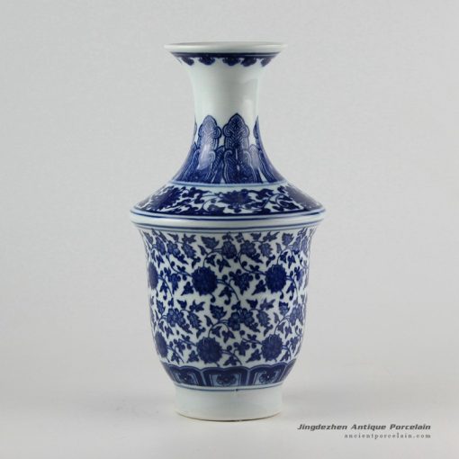 RZFU04_Floral blue and white floral ceramic vase for online sale