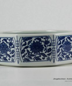 RZFU11-A_Chinese floral eight sides porcelain planter