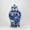RZFZ02-A_Blue and white hand paint floral bird pattern hot sale ceramic ginger jar