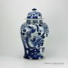 RZFZ02-C_Wholesale price beautiful phoenix pattern hand paint blue and white ceramic jars with lids