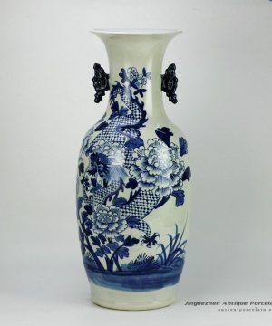 RZFZ04-F_Fairy dragon design hand paint blue and white ceramic wedding vases