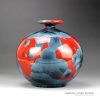 RZGW01-A_Photochromic crystaline glaze round abdomen red ceramic vase