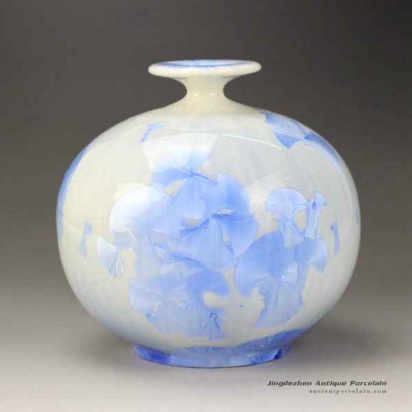 RZGW01-B_Photochromic crystaline glaze round abdomen autumn style ceramic vase