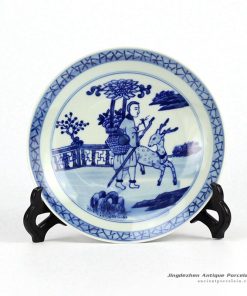 RZHG01-D_Hand painted blue and white porcelain round platter