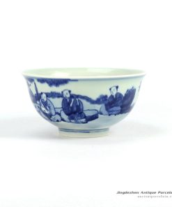 RZHG03_Blue and white hand painted ceramic cheap ceramic bowls