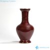 RYPM35 Jingdezhen red glaze porcelain Plain color unique shape antique ceramic flower vase