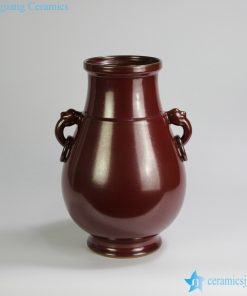 RYPM37 Home decor Jingdezhen red glaze porcelain antique ceramic flower vase