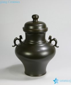 RYPM43 Green plain color interior design ceramic decorative jars