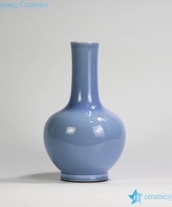 RYPM45 Home decor Jingdezhen Soild Color Blue elegant ceramic flower vase