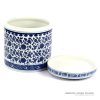 RZHI01_Hand paint blue and white elegant ceramic tea jar