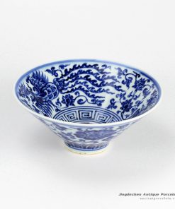 RZHL02-C_Hot sale Asian phoenix floral pattern funnel shape best chinaware bowl