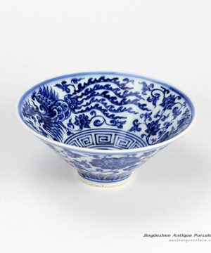 RZHL02-C_Hot sale Asian phoenix floral pattern funnel shape best chinaware bowl