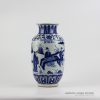 RZHL23_New arrival hand paint China style Confucius pattern blue and white ceramic vase