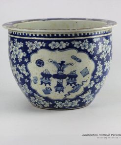 RZHZ01-B_Antique hand paint blue and white chinaware indoor ceramic planter