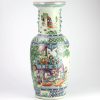 RZIH01_Antique style famille rose hand paint ancient Chinese lotus gathering pattern ceramic centerpiece vase