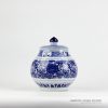 RZIY01_Artificial hand paint floral pattern blue and white chinaware sugar jar