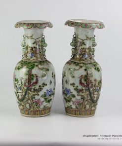 RZJF01 Hand paint famille rose phoenix floral pattern ceramic wedding vases