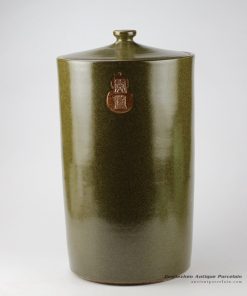 RZJK02 Plain color tea dust glaze oriental style ceramic preserve jar