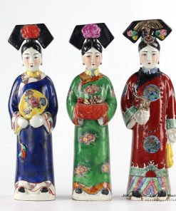 RZKC11 three maids in an imperial palace ceramic sculpture