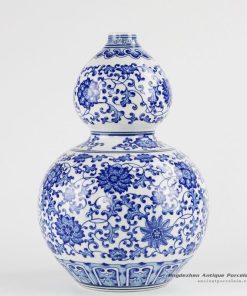 RZKD01 Floral and budding vine pattern calabash design shape ceramic household flower vase