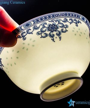 RZKX16-4.5cun-E Flower pattern blue and white ceramic bowls wholesale set of 10