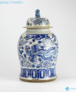 phoenix ceramic jar