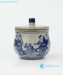 China ancient farmer life ceramic jar