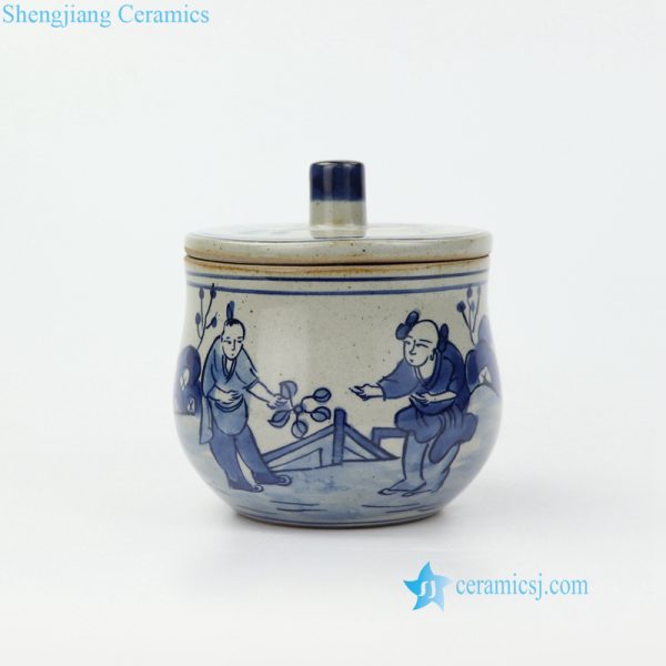 China ancient farmer life ceramic jar