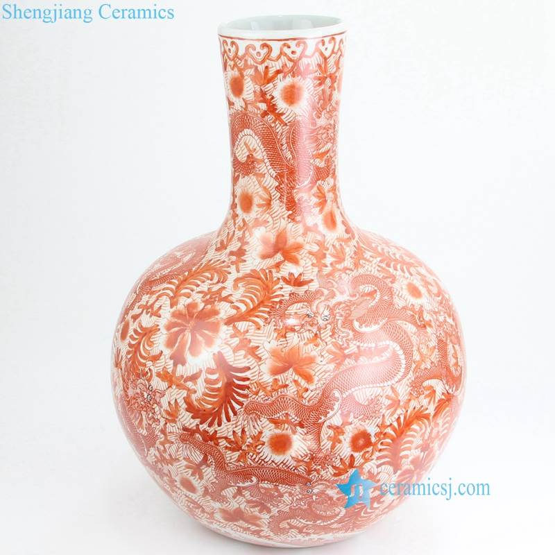 floral bulbous vase