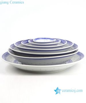 rice hole ceramic plate