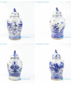 hand painted ceramic jar