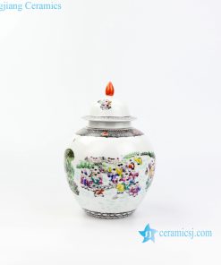 happy childhood porcelain jar