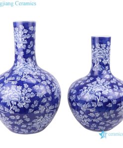 Jingdezhen ice plum deep blue    flower vase