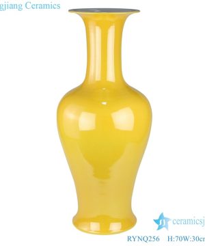 Color glaze yelllow chinese  ceramic vase