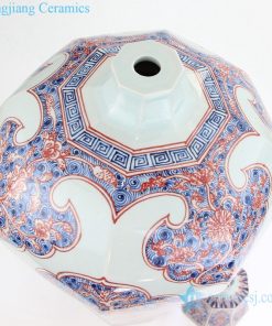 Powder enamel phoenix design porcelain vase bottle view