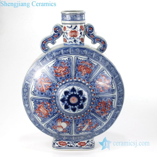 Manul blue and white color glaze  ceramic vase