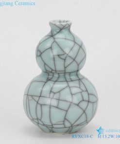 Gourd body crack glaze  ceramic vase